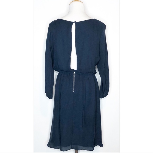 Alice + Olivia Navy Open Back Silk Dress m - Picture 7 of 8